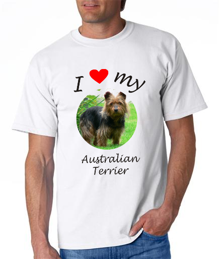 Dogs - Australian Terrier Picture on a Mens Shirt
